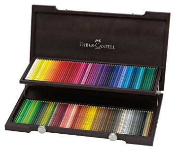 120 עפרונות פוליכרומס פאבר קסטל במזוודה מפוארת