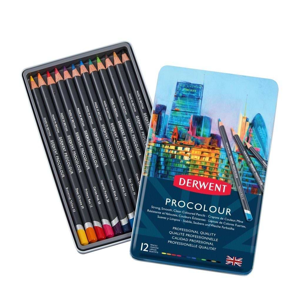 סט 12 עפרונות procolour מבית דרווינט אנגליה