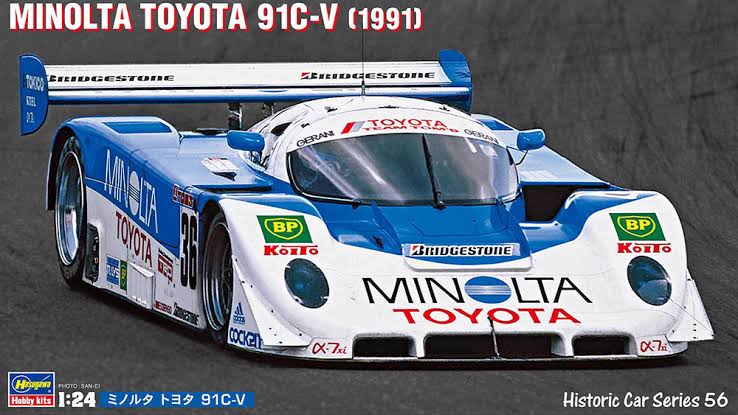 ערכת הרכבה מכונית MINOLTA TOYOTA 91C-V 1991 HASEGAWA 