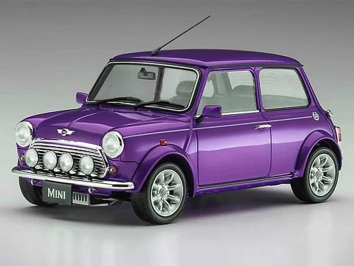 ערכת הרכבה מכונית MINI COOPER SPORTS PACK LIMITED  AMARANTH PURPLE 1998 HASEGAWA 