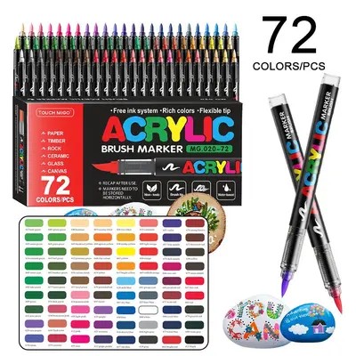 סט 72 טושים אקרילים ACRYLIC BRUSH MARKERS TOUCH MIGO