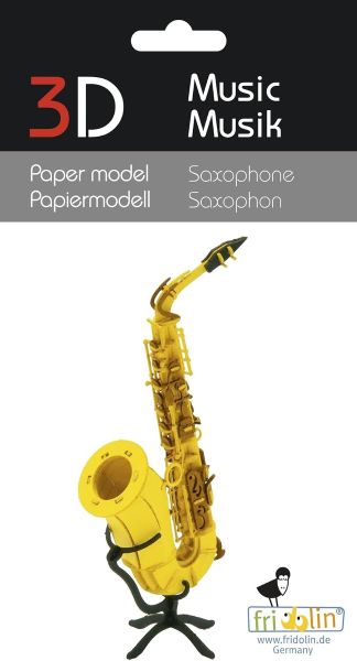 ערכת הרכבה מנייר סקסופון 3D Saxophone