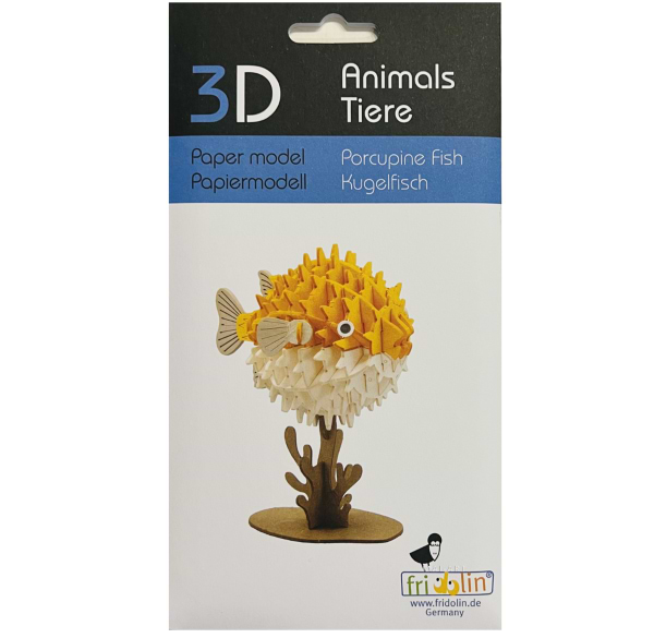 ערכת הרכבה מנייר דג אבו נפחה Porcupine Fish 3D 