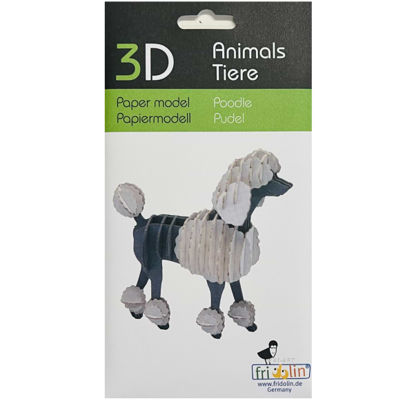 ערכת הרכבה מנייר פודל Poodle 3D
