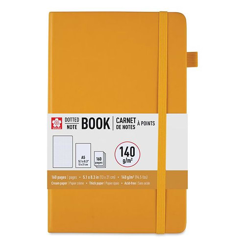 ספר נקודות אוקר 13/21 סמ'  DOTTED NOTE BOOK SAKURA