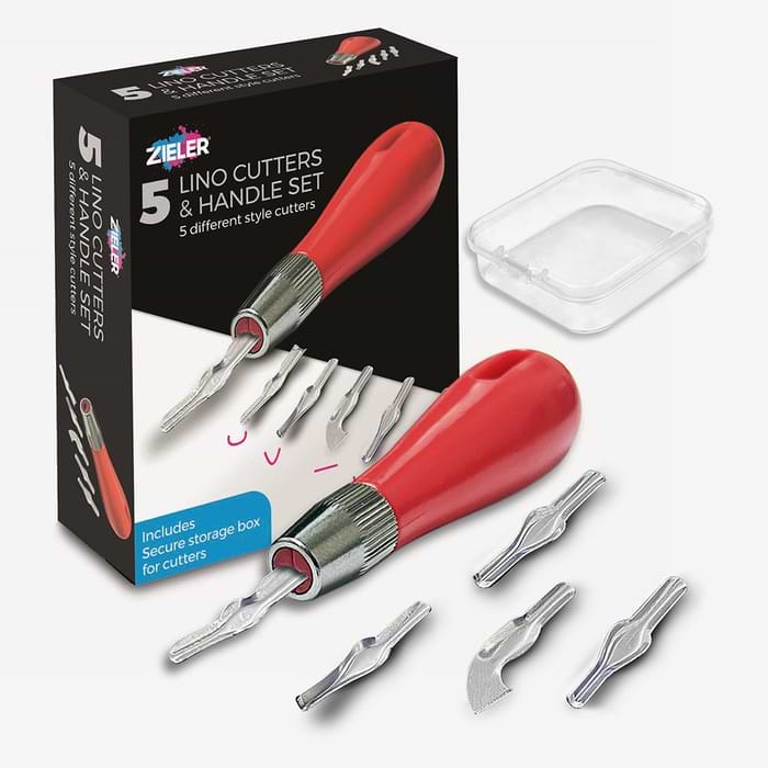 סט 5 סכינים לינו  LINO 5 CUTTERS & HANDLE ZIELER