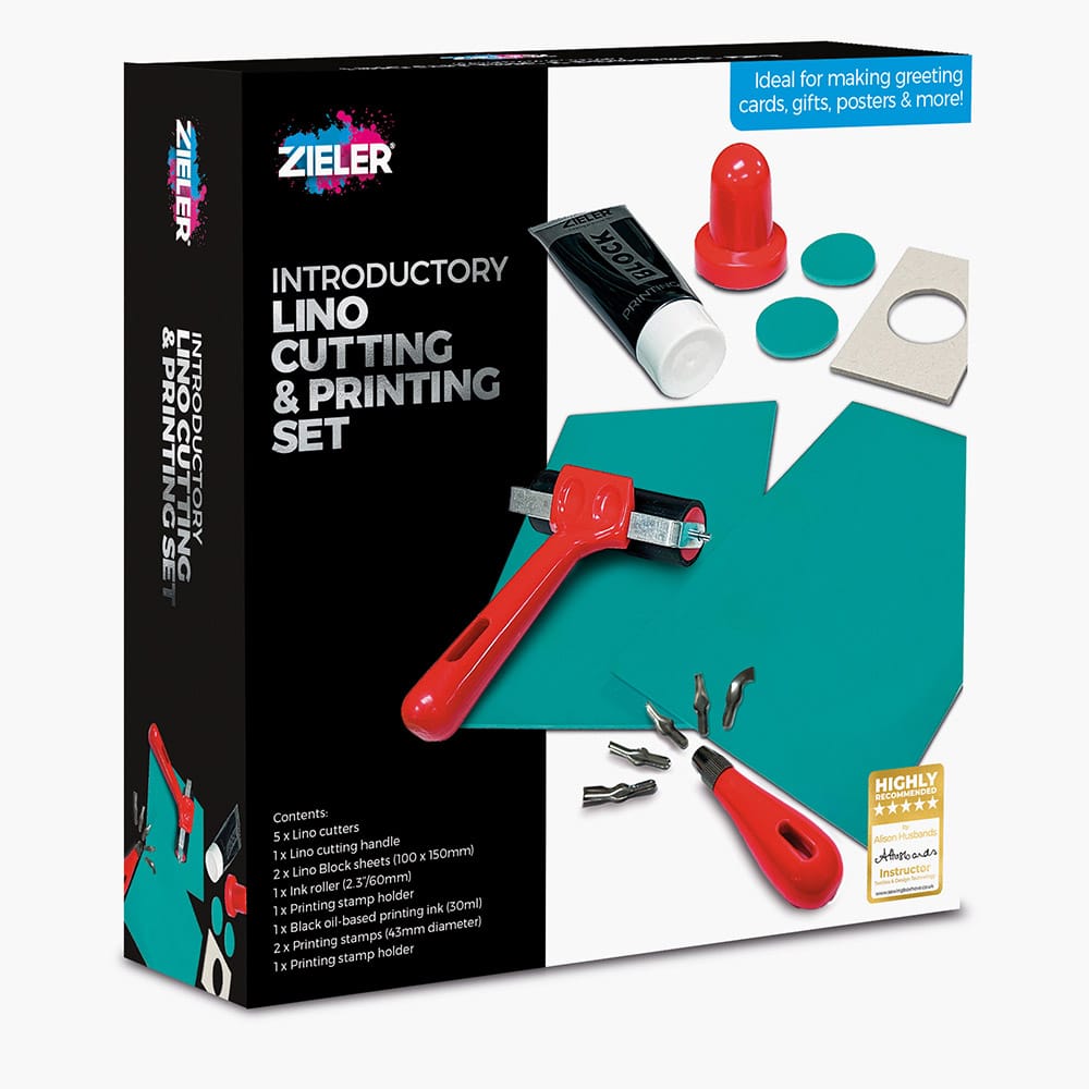 סט מתחילים לעבודה בלינו INTRODUCTORY LINO CUTTING & PRINTING SET ZIELER 
