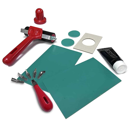 סט מתחילים לעבודה בלינו INTRODUCTORY LINO CUTTING & PRINTING SET ZIELER 