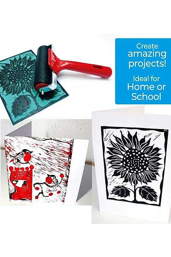 סט מתחילים לעבודה בלינו INTRODUCTORY LINO CUTTING & PRINTING SET ZIELER 