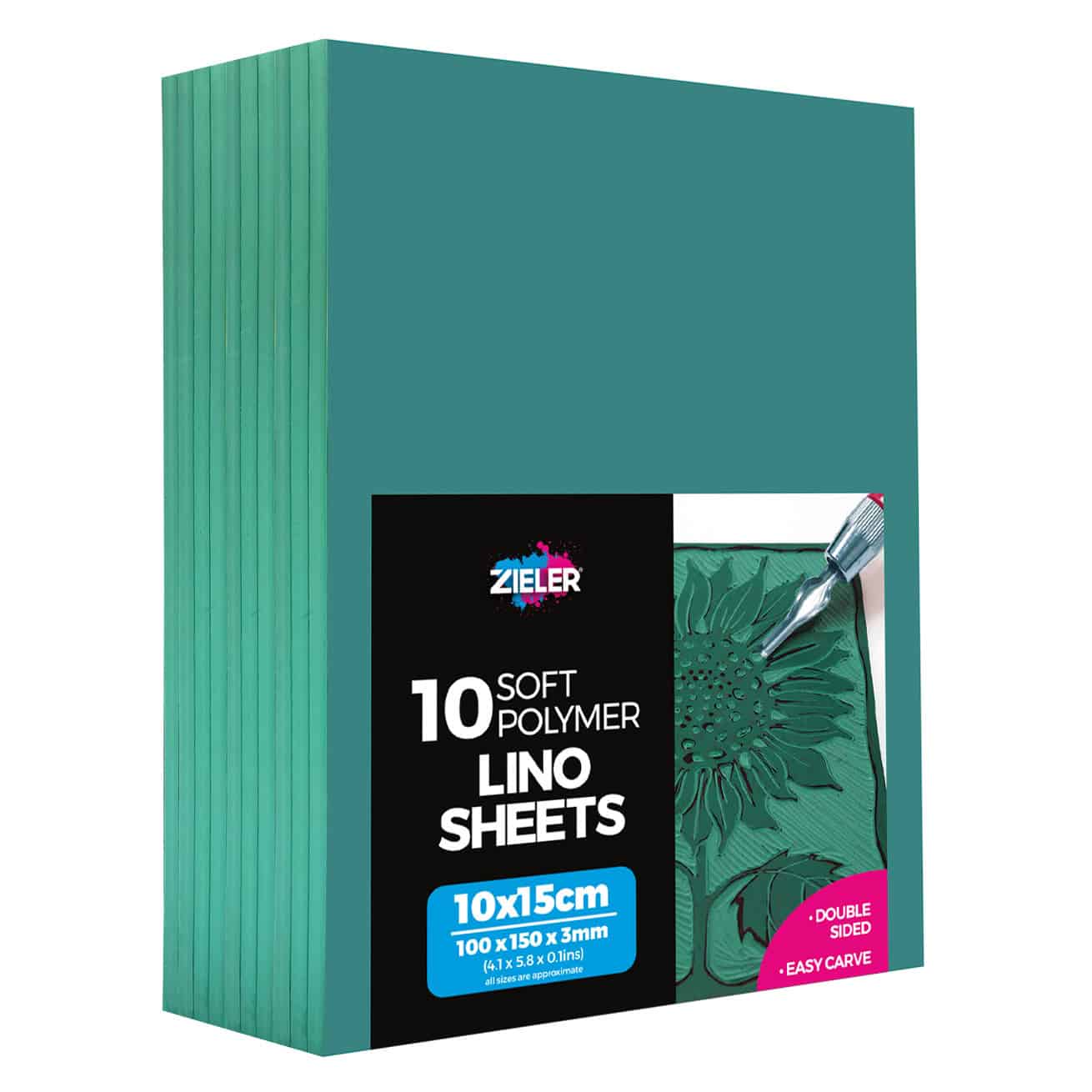מארז 10 משטחי לינו  SOFT POLYMER LINO SHHTS 10/15 ZIELER