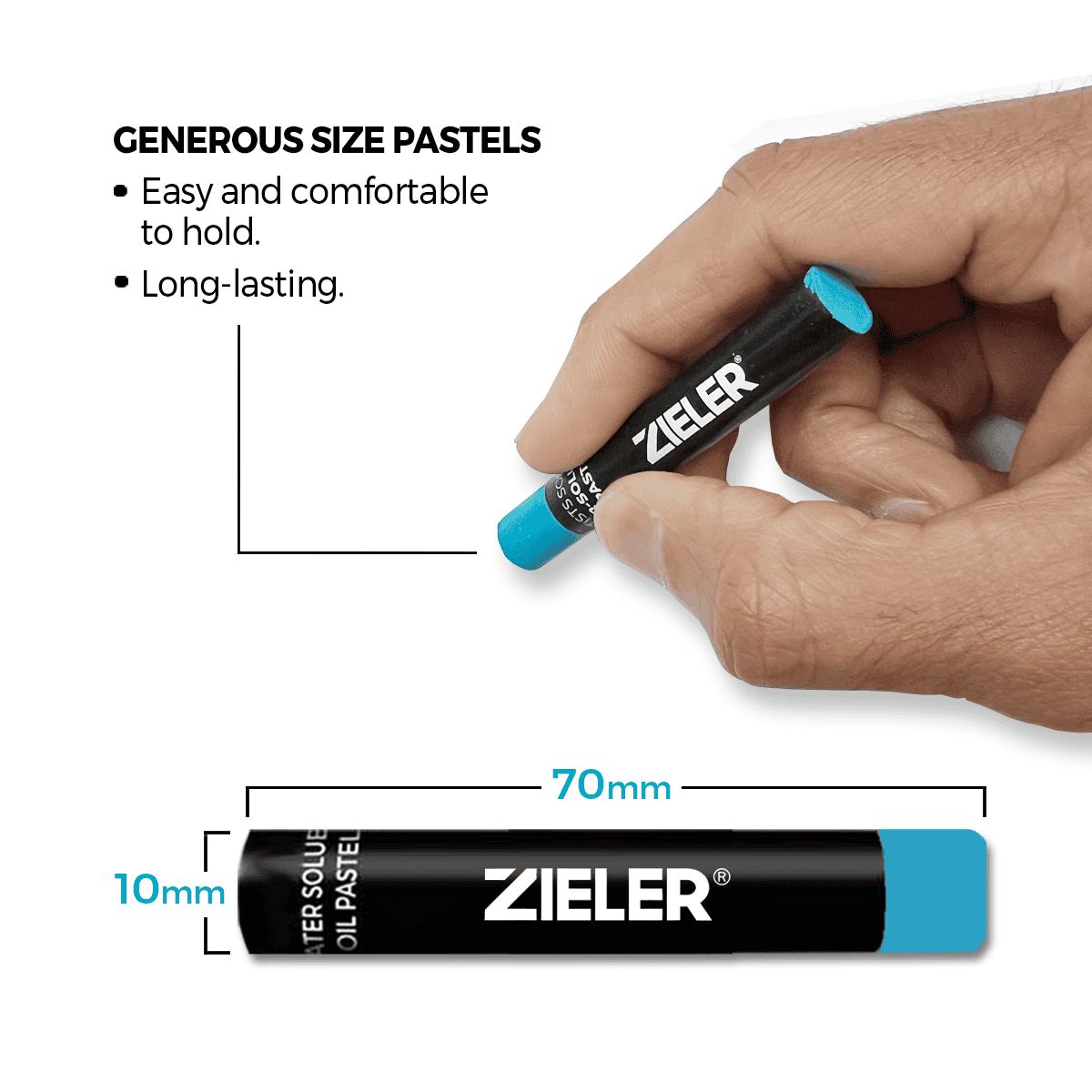 מארז 24פסטל שמן נמס במים 24 ARTIST SOFT WATEER SOLUBLE OIL PASTELS ZIELER
