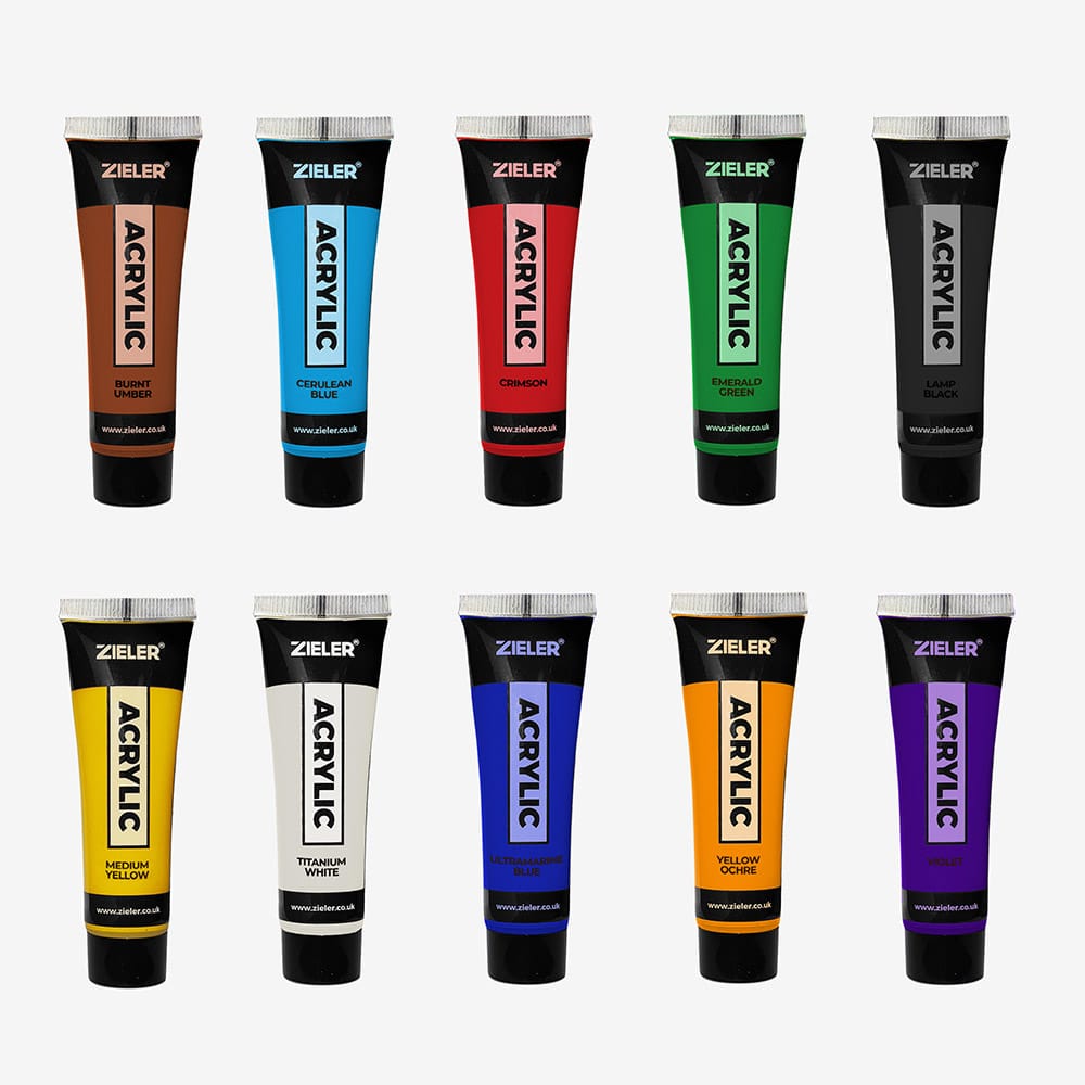 סט צבעי אקריליק  למתחילים ARTISTS ACRYLIC STARTER SET ZIELER