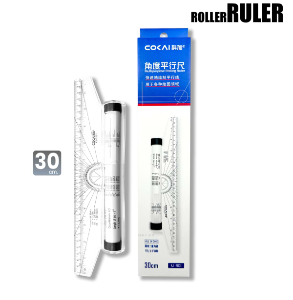 סרגל מקבילית 30 ס"מ ROLLING RULER