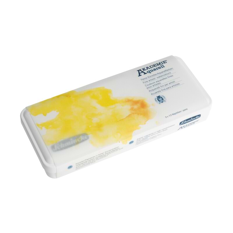מארז 9 צבעי מים אקדמיה קוביות שמינקה AKADEMIE AQUARELL