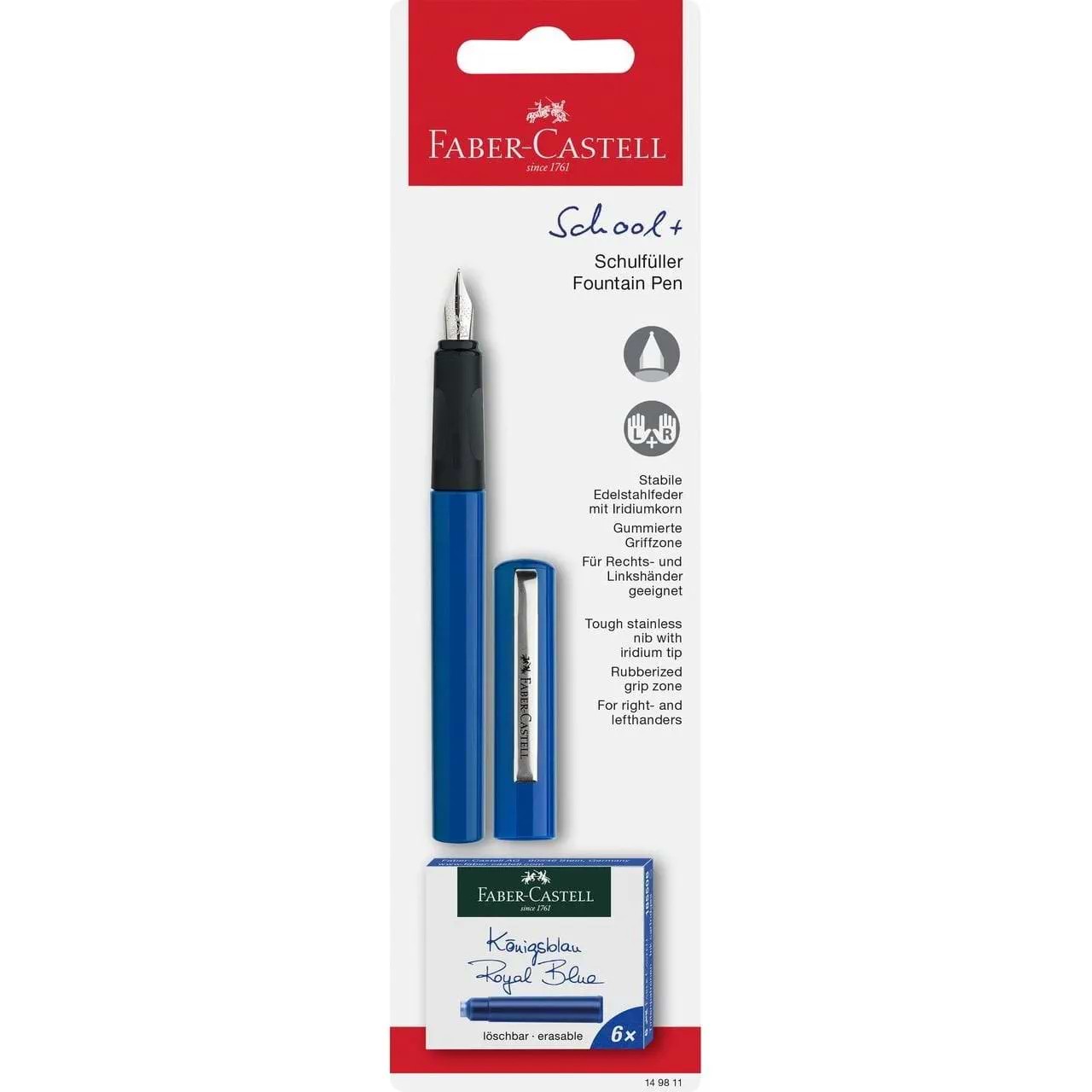 עט נובע פאבר קסטל FABER CASTELL SCHOOL + BLUE