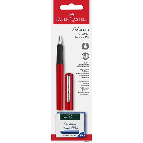 עט נובע פאבר קסטל FABER CASTELL SCHOOL + RED