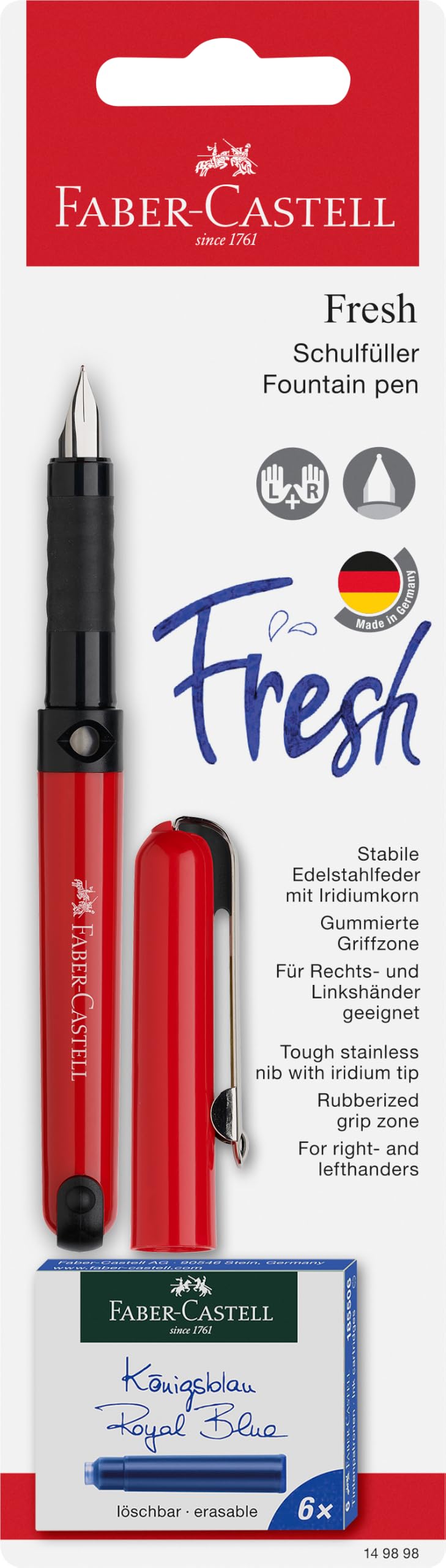 עט נובע פאבר קסטל אדום FABER CASTELL FRESH