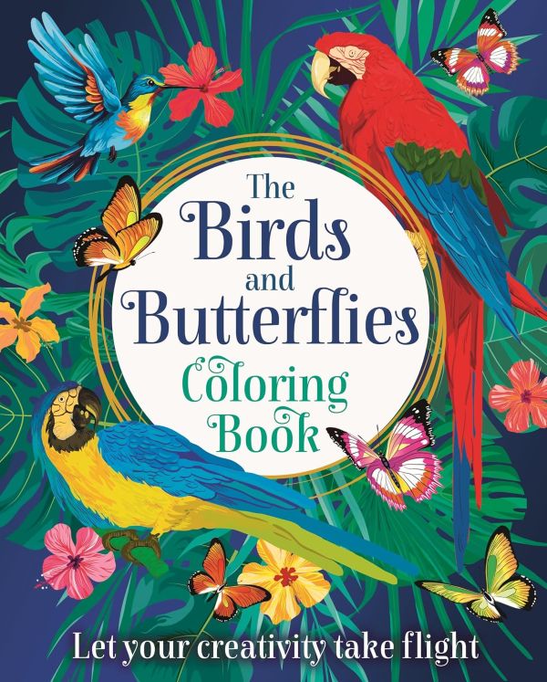 חוברת צביעה THE BIRDS AND BUTTERFLIES COLOURING BOOK