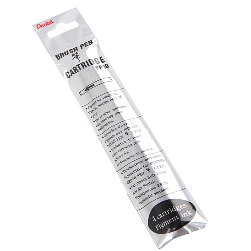 PENTEL BRUSH PEN CARTRIDGE SEPIA 4PCS