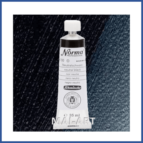 צבע שמן NORMA 700 Neutral black. סדרה 1 35מל מבית שמינקה