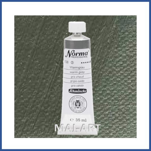 צבע שמן NORMA 708 Warm grey. סדרה 2 35מל מבית שמינקה