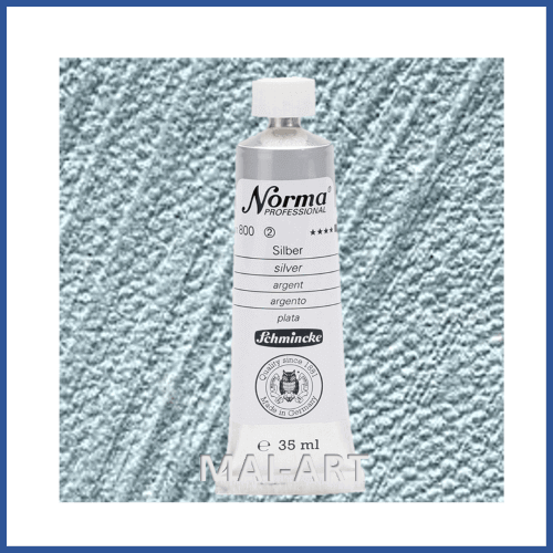 צבע שמן NORMA 800 Silver. סדרה 2 35מל מבית שמינקה