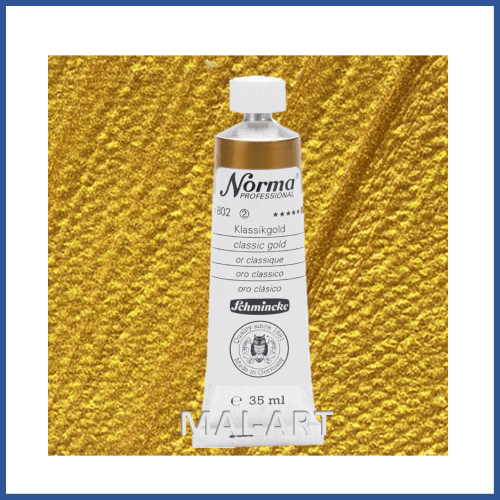 צבע שמן NORMA 802 Classic gold. סדרה 2 35מל מבית שמינקה