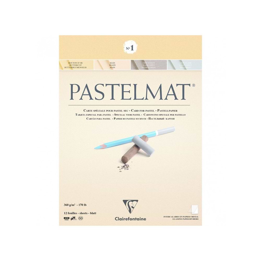 בלוק לפסטל 24/30 PASTELMAT דגם 1 מבית CLAIRFONTAINE