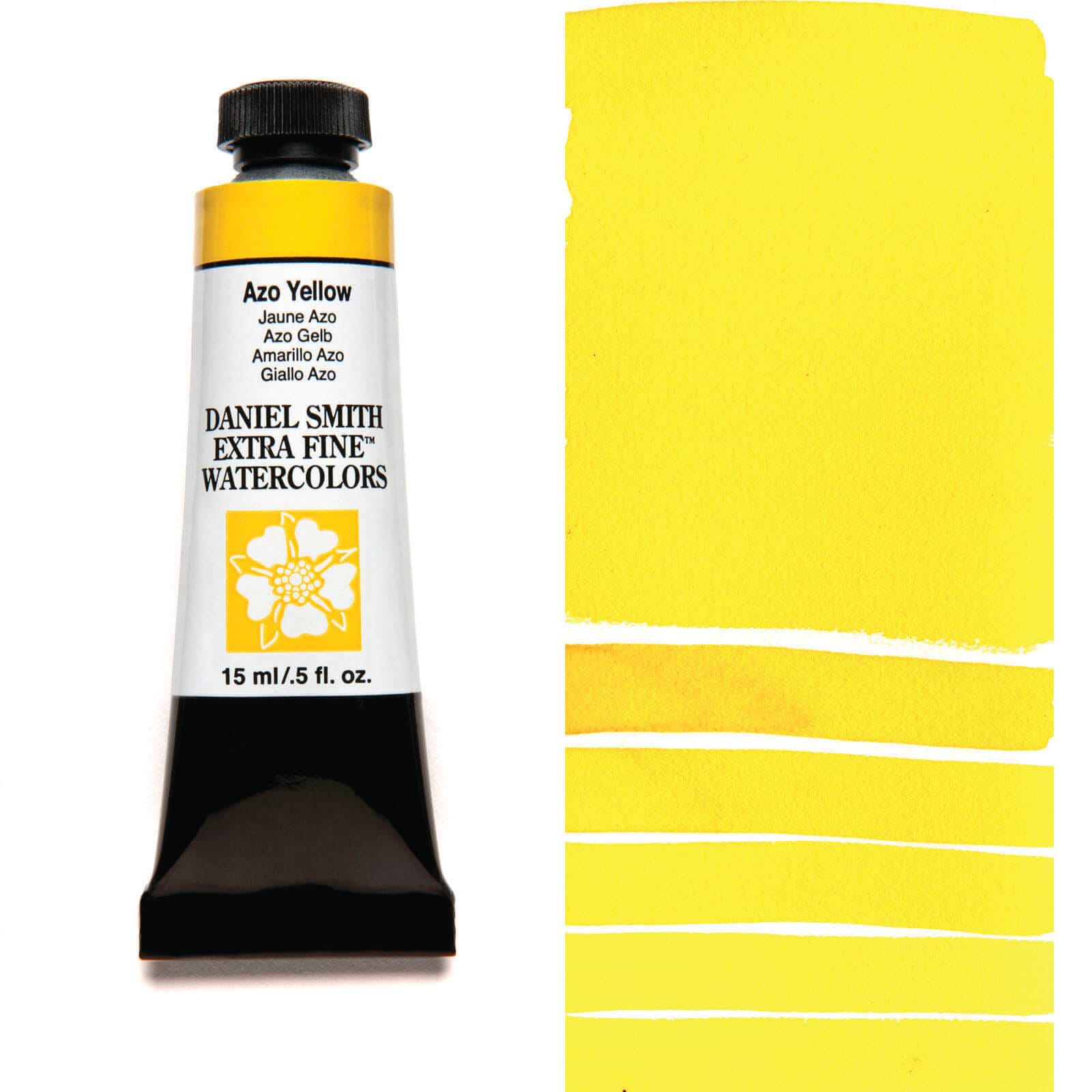 צבע מים שפופרת AZO YELLOW 15ML S3  DANIEL SMITH 