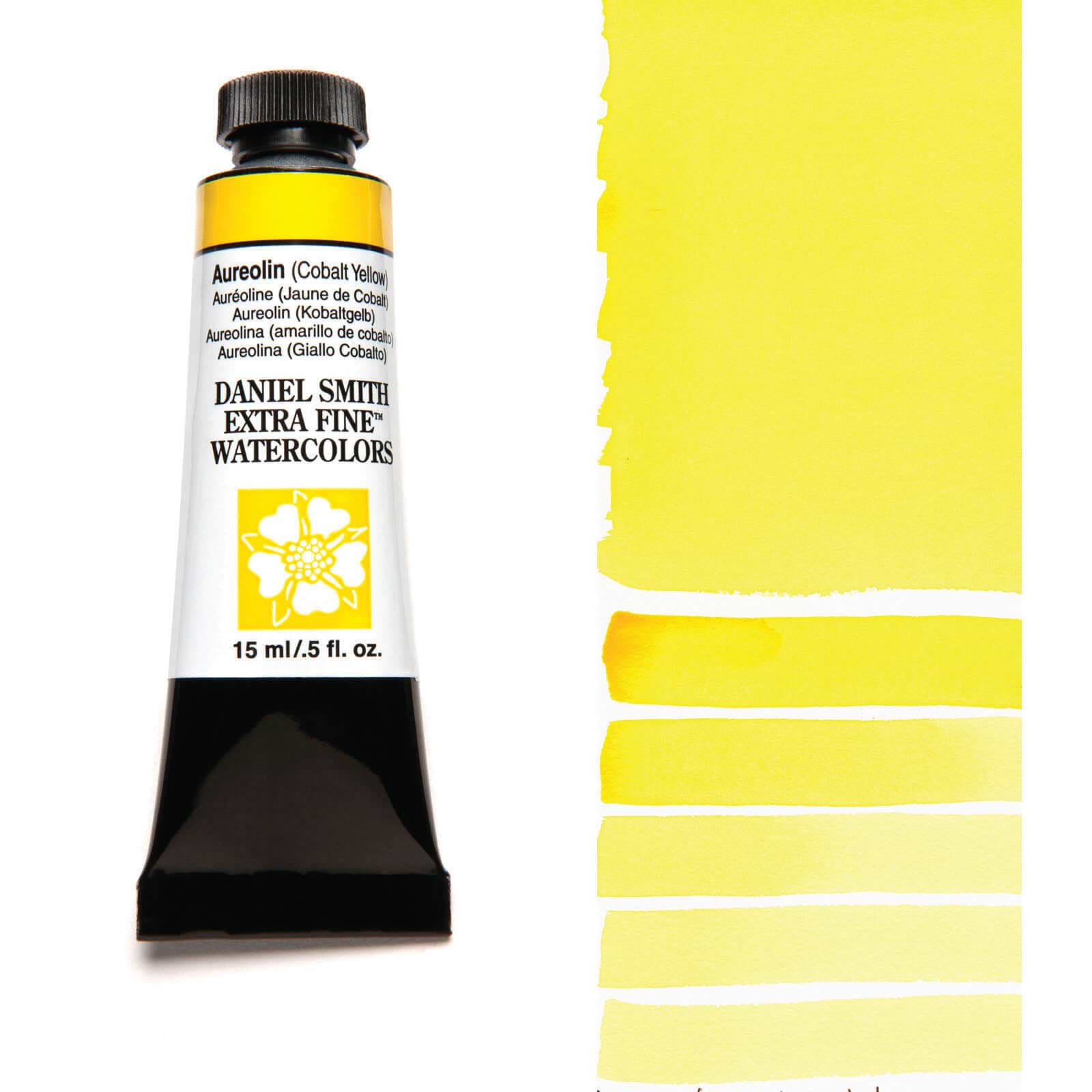צבע מים שפופרת AUREOLIN (COBALT YELLOW) 15ML S3  DANIEL SMITH 