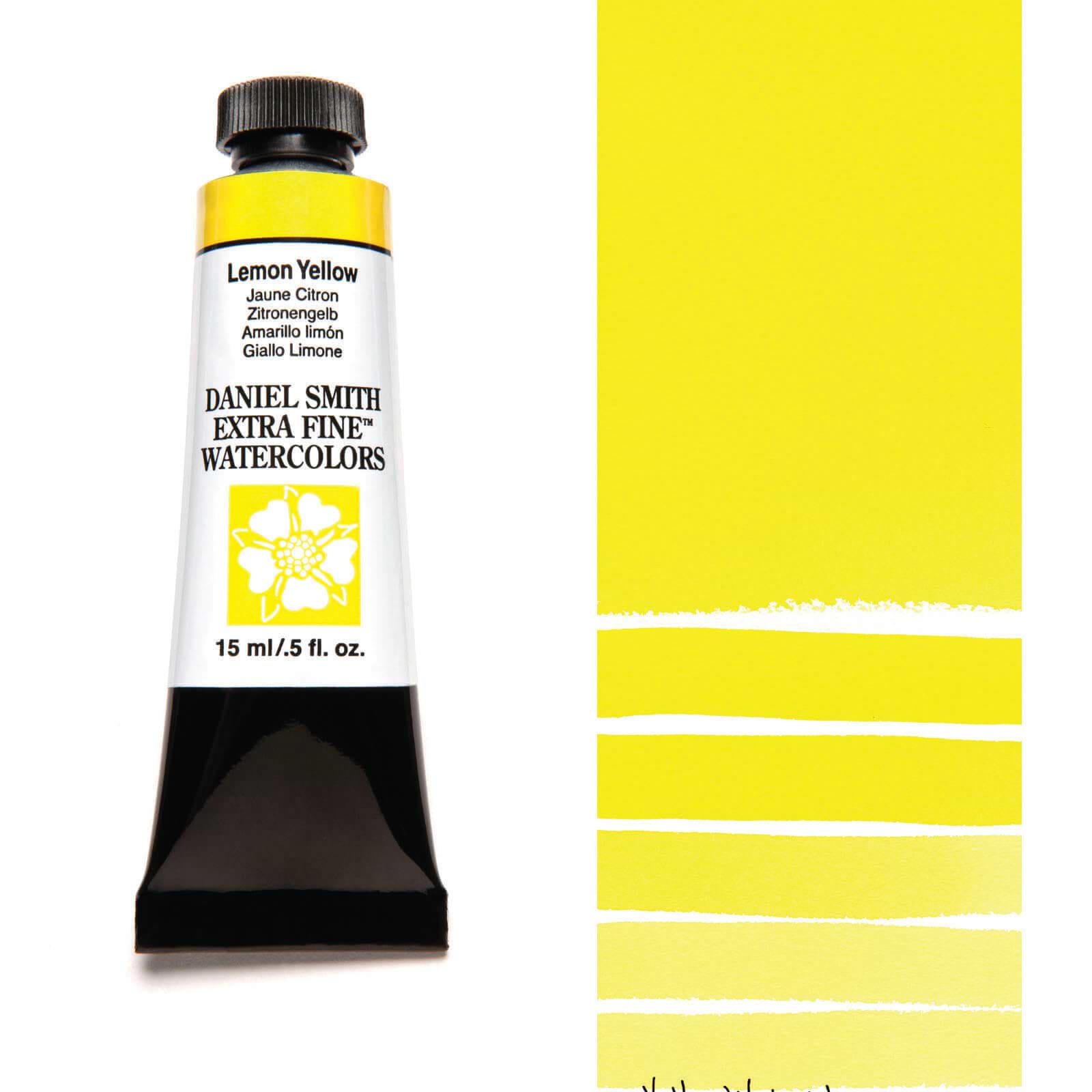 צבע מים שפופרת LEMON YELLOW 15ML S1  DANIEL SMITH 