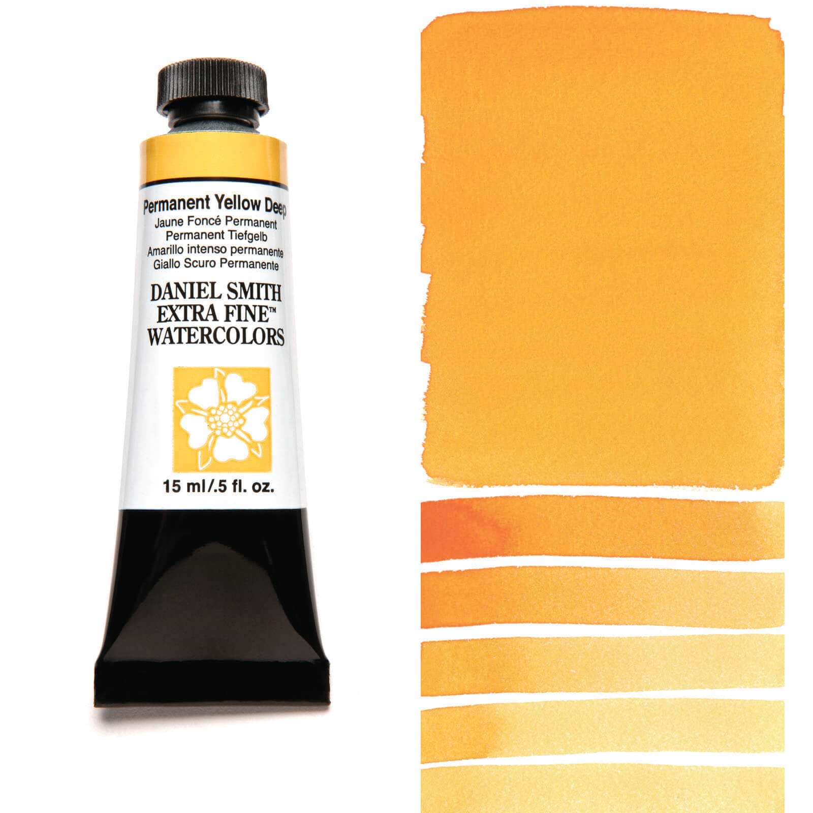 צבע מים שפופרת PERMANENT YELLOW DEEP 15ML S2  DANIEL SMITH 