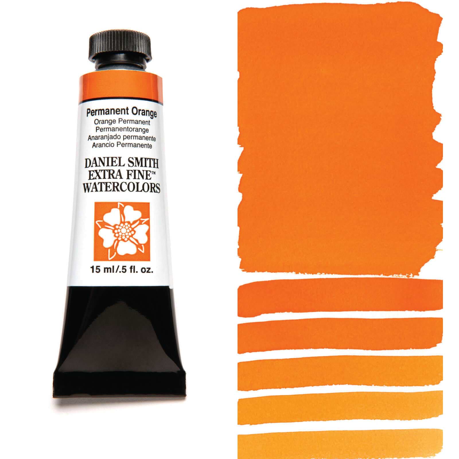 צבע מים שפופרת PERMANENT ORANGE 15ML S3  DANIEL SMITH 