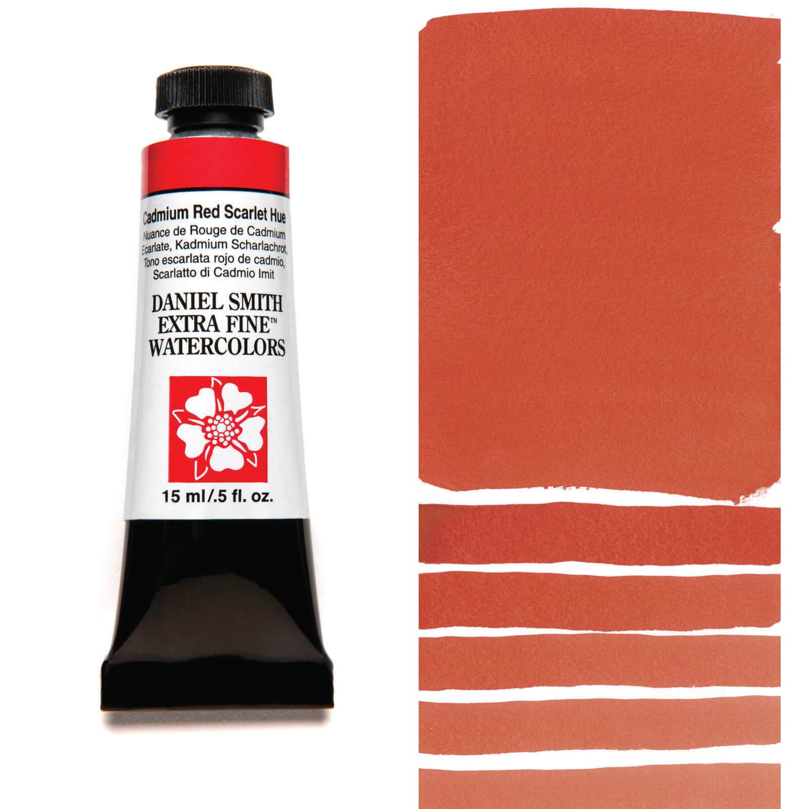 צבע מים שפופרת CADMIUM RED SCARLET HUE 15ML S3  DANIEL SMITH 