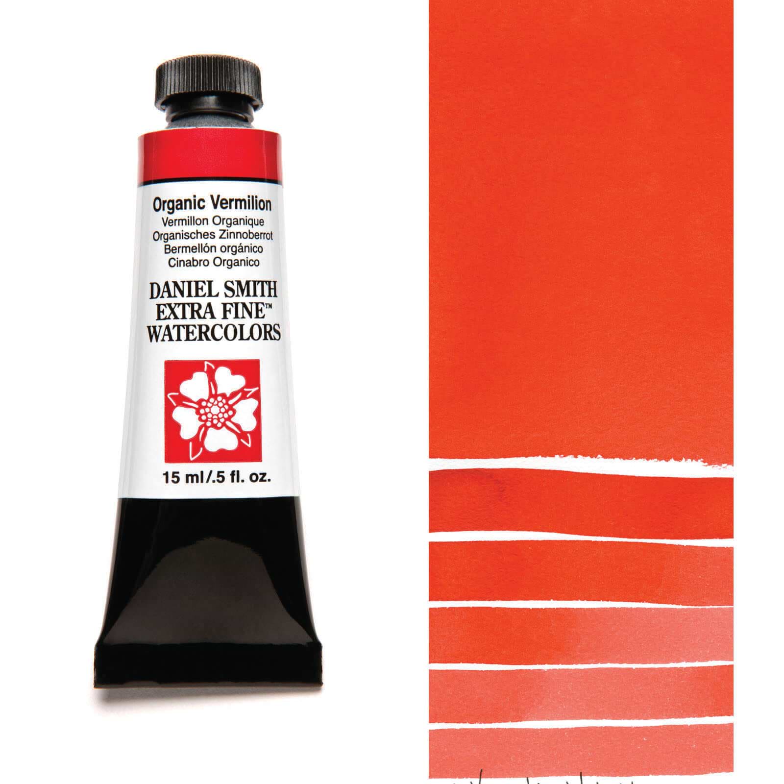 צבע מים שפופרת ORGANIC VERMILION 15ML S2  DANIEL SMITH 
