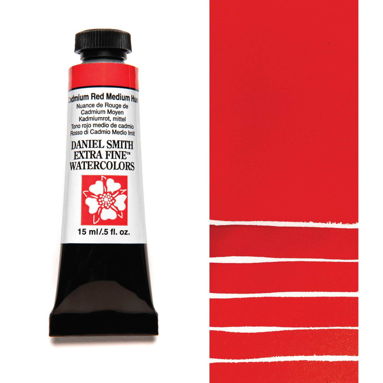 צבע מים שפופרת CADMIUM RED MED HUE 15ML S3  DANIEL SMITH 