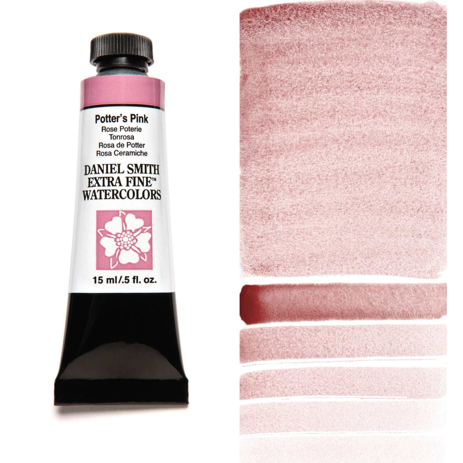 צבע מים שפופרת POTTERS PINK 15ML S3  DANIEL SMITH 