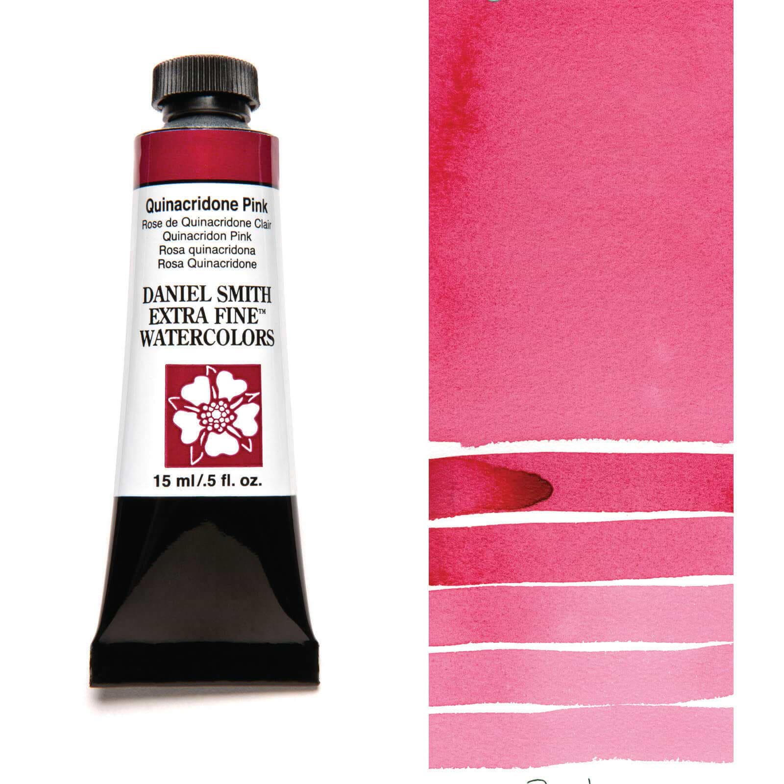 צבע מים שפופרת QUINACRIDONE PINK 15ML S2  DANIEL SMITH 