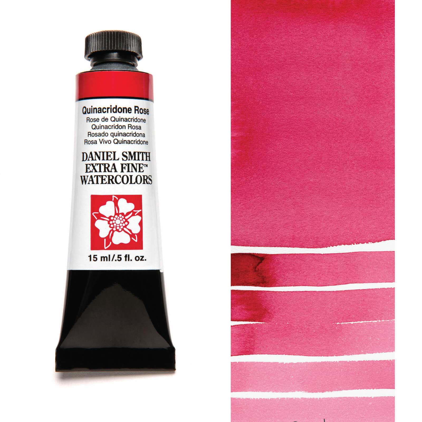 צבע מים שפופרת QUINACRIDONE ROSE 15ML S2  DANIEL SMITH 