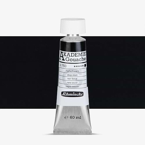 צבע גואש אקדמיה BLACK שמינקה 60מל'