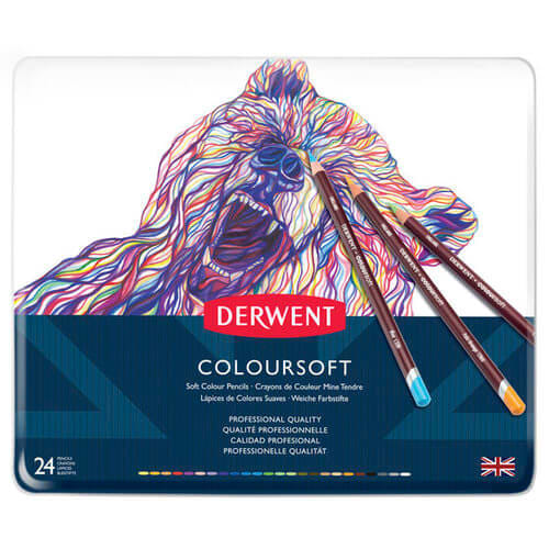 סט 24 עפרונות COLOURSOFT מבית דרווינט אנגליה