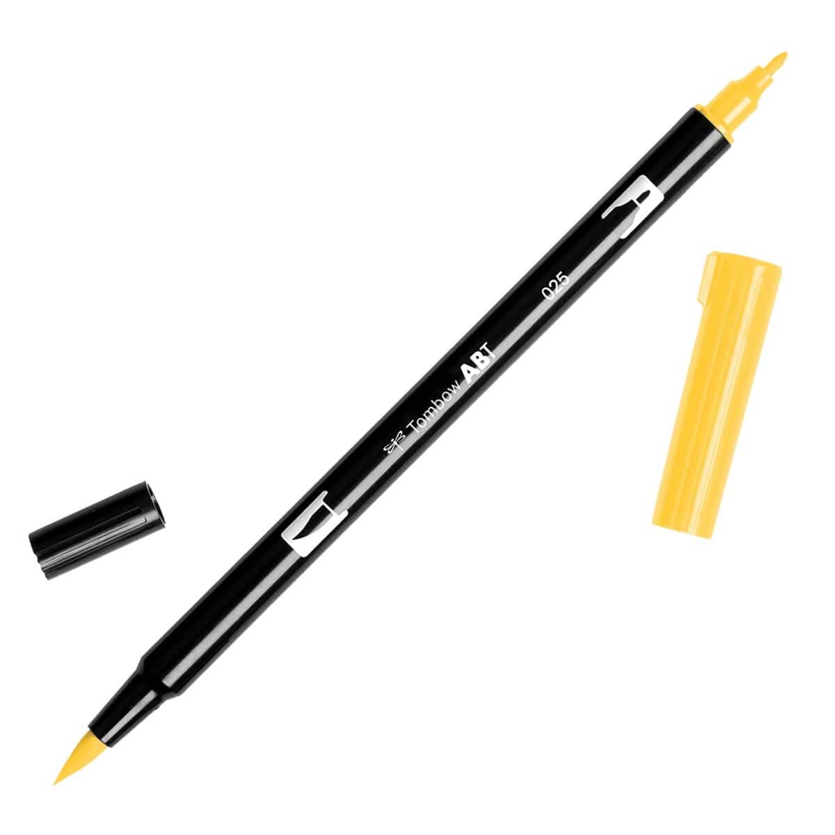 טוש מכחול Tombow Dual Brush Pen Art Marker- 025 Light Orange