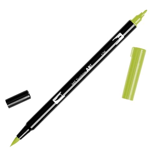 טוש מכחול Tombow Dual Brush Pen Art Marker- 126 Light Olive  