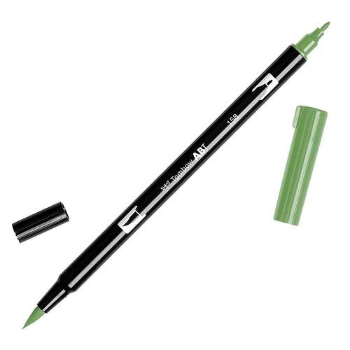 טוש מכחול Tombow Dual Brush Pen Art Marker-158 Dark Olive   