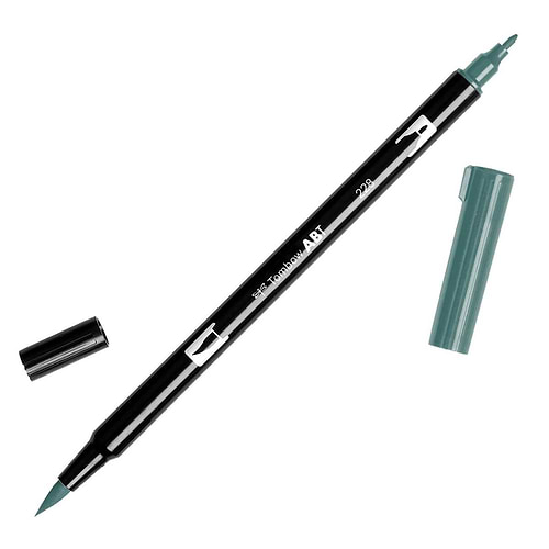טוש מכחול Tombow Dual Brush Pen Art Marker-228 Gray Green   
