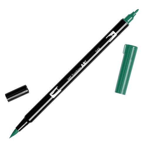 טוש מכחול Tombow Dual Brush Pen Art Marker-249 Hunter Green   