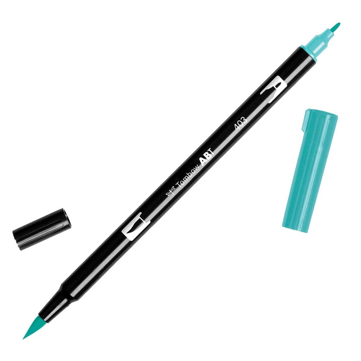 טוש מכחול Tombow Dual Brush Pen Art Marker-403 Bright Blue   