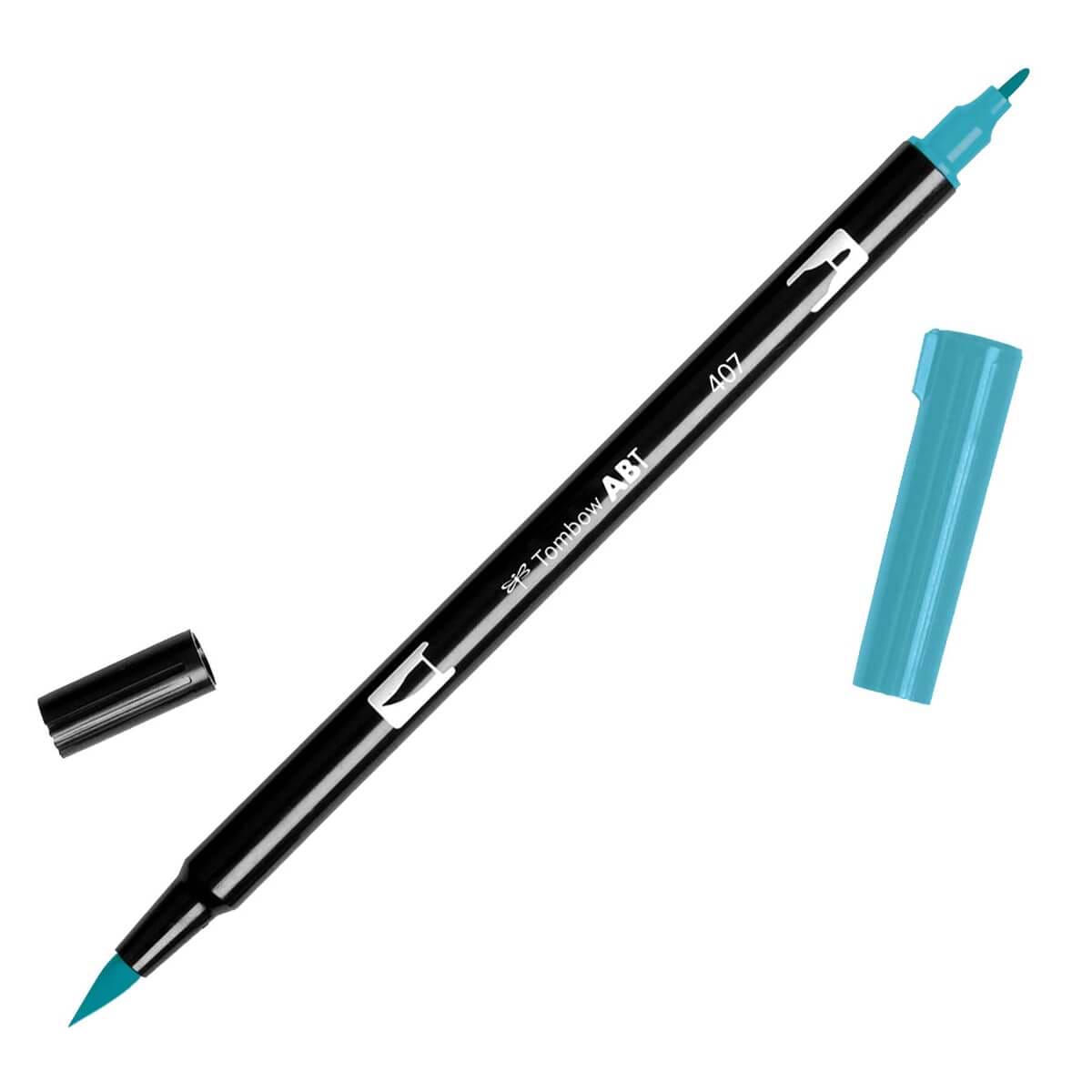 טוש מכחול Tombow Dual Brush Pen Art Marker-407 Tiki Teal   