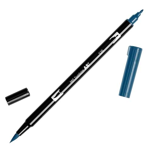 טוש מכחול Tombow Dual Brush Pen Art Marker- 526 True Blue   