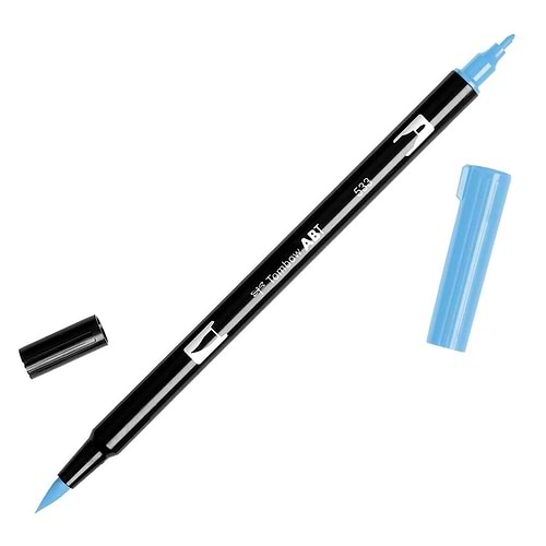טוש מכחול Tombow Dual Brush Pen Art Marker-533 Peacock Blue   